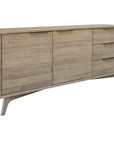 Tyler 166cm Buffet Table 2 Door 3 Drawer Solid Acacia Timber Brushed Smoke