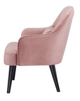 Keira Set of 2 Accent Sofa Arm Chair Fabric Uplholstered Lounge - Pink