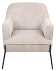 Leah Fabric Armchair Occasional Accent Arm Chair Silver