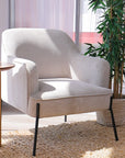 Leah Fabric Armchair Occasional Accent Arm Chair Silver