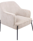 Leah Fabric Armchair Occasional Accent Arm Chair Silver