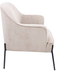 Leah Fabric Armchair Occasional Accent Arm Chair Silver