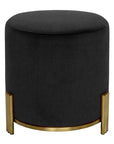 Interior Ave - Apollo Velvet Ottoman - Black