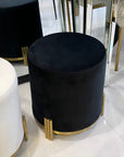 Interior Ave - Apollo Velvet Ottoman - Black