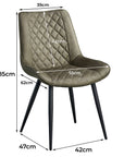 Tyler Fabric Chair (Set of 4) - Olive Green