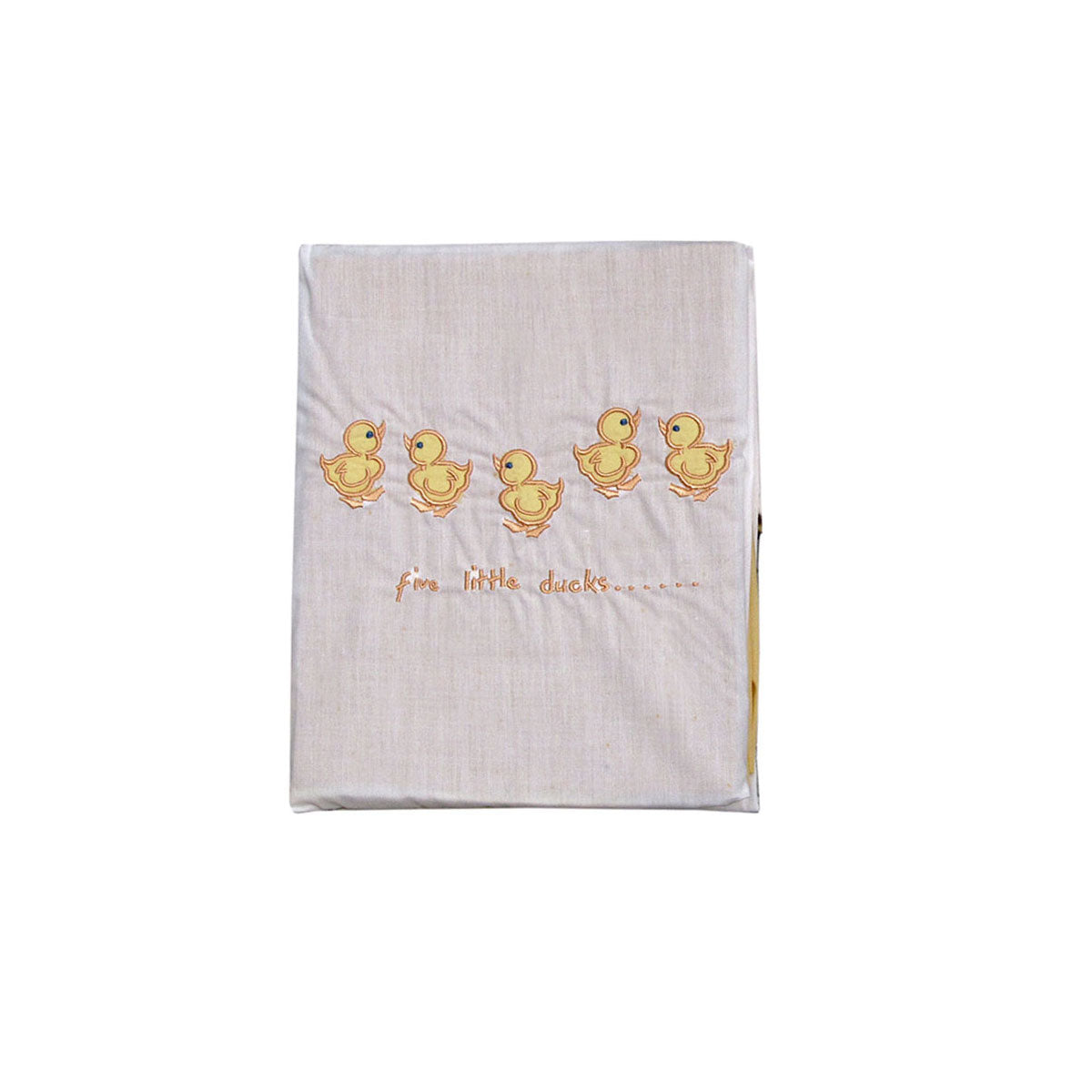 Five Little Ducks Embroidered Polyester Cotton Bassinet Size Sheet Set