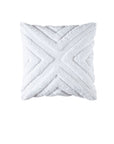 Bianca Haven White Cotton Chenille Square Cushion