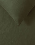 100% Linen Olive Quilt Cover Set Double