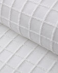 Vintage Design Homewares Parquet White Cotton Quilt Cover Set Queen