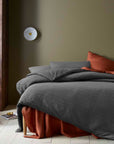 Accessorize Soho Waffle Dark Grey Quilt Cover Set King