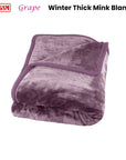 J Elliot Home 800GSM Luxury Winter Thick Mink Blanket Grape King