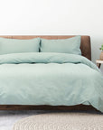 Ardor Everly Eucalyptus Soft Embossed Quilt Cover Set Queen