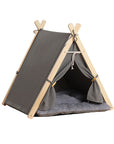 Pets Teepee Dogs Tent Removable and Washable Cats Tents Dog Cat Bed With Cushion