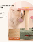 Pinkflower Cat Tree Tower Scratcher Toys