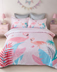 Flamingo Kids Quilt Cover Set - Single Size