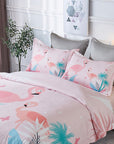 Flamingo Kids Quilt Cover Set - Single Size