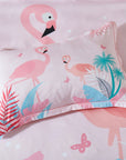 Flamingo Kids Quilt Cover Set - Single Size