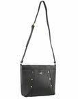 Morrissey Italian Genuine Leather Bag Cross Body Handbag Ladies iPad - Black