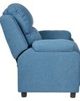 Erika Blue Kids Recliner Sofa Chair Blue Lounge Couch Armchair Childrens