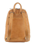 Milleni Genuine Italian Leather Soft Leather Backpack Travel Bag - Caramel