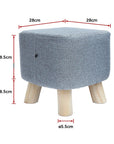 Fabric Ottoman Foot Stool Rest Pouffe Footstool Wood Storage Padded Seat