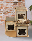 Cat Cardboard House Tree Tower Condo Scratcher Pet Post Pad Mat Furniture