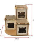 Cat Cardboard House Tree Tower Condo Scratcher Pet Post Pad Mat Furniture