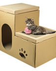 Cat Cardboard House Tree Tower Condo Scratcher Pet Post Pad Mat Furniture