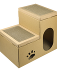 Cat Cardboard House Tree Tower Condo Scratcher Pet Post Pad Mat Furniture