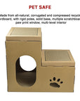 Cat Cardboard House Tree Tower Condo Scratcher Pet Post Pad Mat Furniture