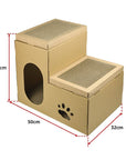 Cat Cardboard House Tree Tower Condo Scratcher Pet Post Pad Mat Furniture