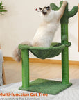 Cactus Cat Tree Tower Scratching Post Scratcher Kitten Condo House Play Bed Toys