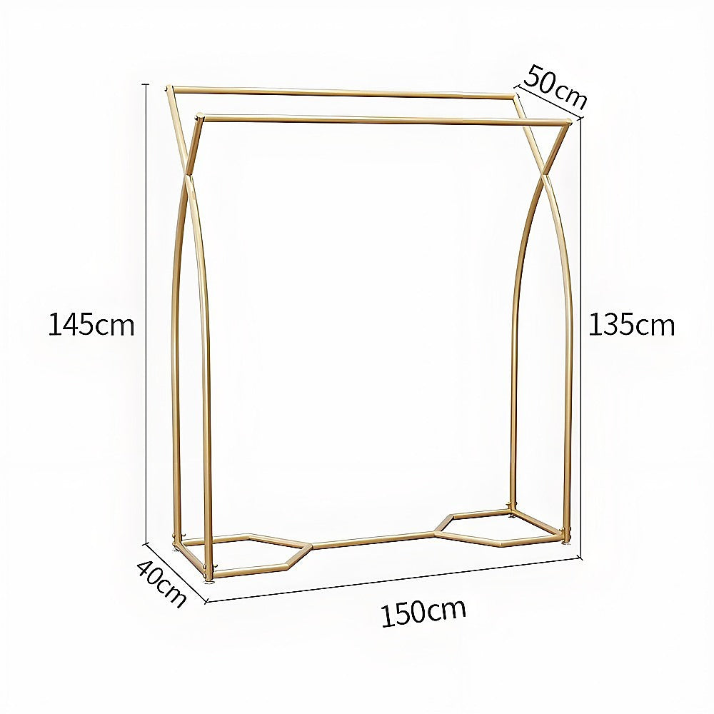 Commercial Clothing Garment Rack Retail Shop in Gold