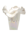 Mermaid Iridescent Ceramic Vase white
