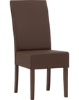 Mesi Dining Chair x2  - Cocoa Legs Mocha Colour Vinyl Upholstery