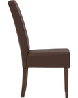 Mesi Dining Chair x2  - Cocoa Legs Mocha Colour Vinyl Upholstery