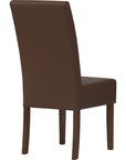 Mesi Dining Chair x2  - Cocoa Legs Mocha Colour Vinyl Upholstery