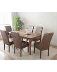 Mesi Dining Chair x2  - Cocoa Legs Mocha Colour Vinyl Upholstery