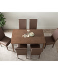 Mesi Dining Chair x2  - Cocoa Legs Mocha Colour Vinyl Upholstery