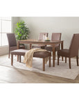 Mesi Dining Chair x2  - Cocoa Legs Mocha Colour Vinyl Upholstery