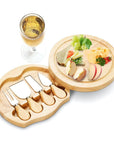 Minnie Bamboo Cheese Charcuterie Board and Knife Set 5 piece Round 22cm Free Delivery