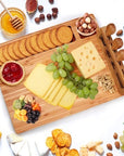 Stella Bamboo Cheese Charcuterie Board and Knife Set 7 Piece Rectangle 36x26cm Free Delivery