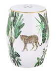 LEOPARD CERAMIC STOOL