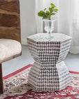 MONOCHROME SHELL STOOL/SIDE TABLE