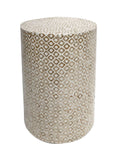 GOLDIE CIRCULAR MOTHER OF PEARL STOOL/SIDE TABLE