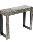 STONE HEDGE MOTHER OF PEARL HAND MADE CONSOLE TABLE