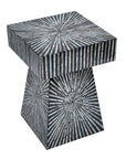 PYRAMID MOTHER OF PEARL HAND MADE SIDE TABLE