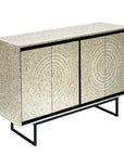 MOTHER OF PEARL HAND MADE SWIRL SIDEBOARD