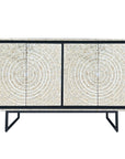 MOTHER OF PEARL HAND MADE SWIRL SIDEBOARD