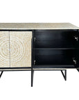 MOTHER OF PEARL HAND MADE SWIRL SIDEBOARD